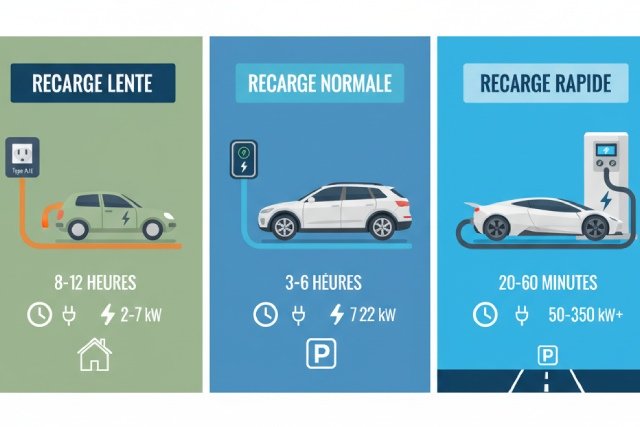recharge lente vs normale vs rapide