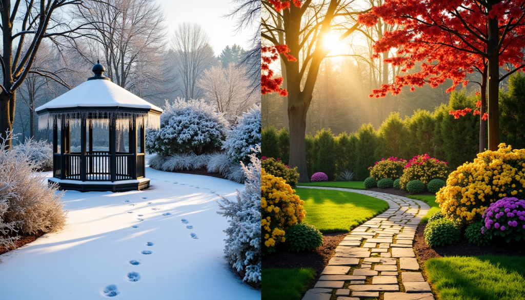 Jardin d'hiver vs jardin d'été : idées pour chaque saison