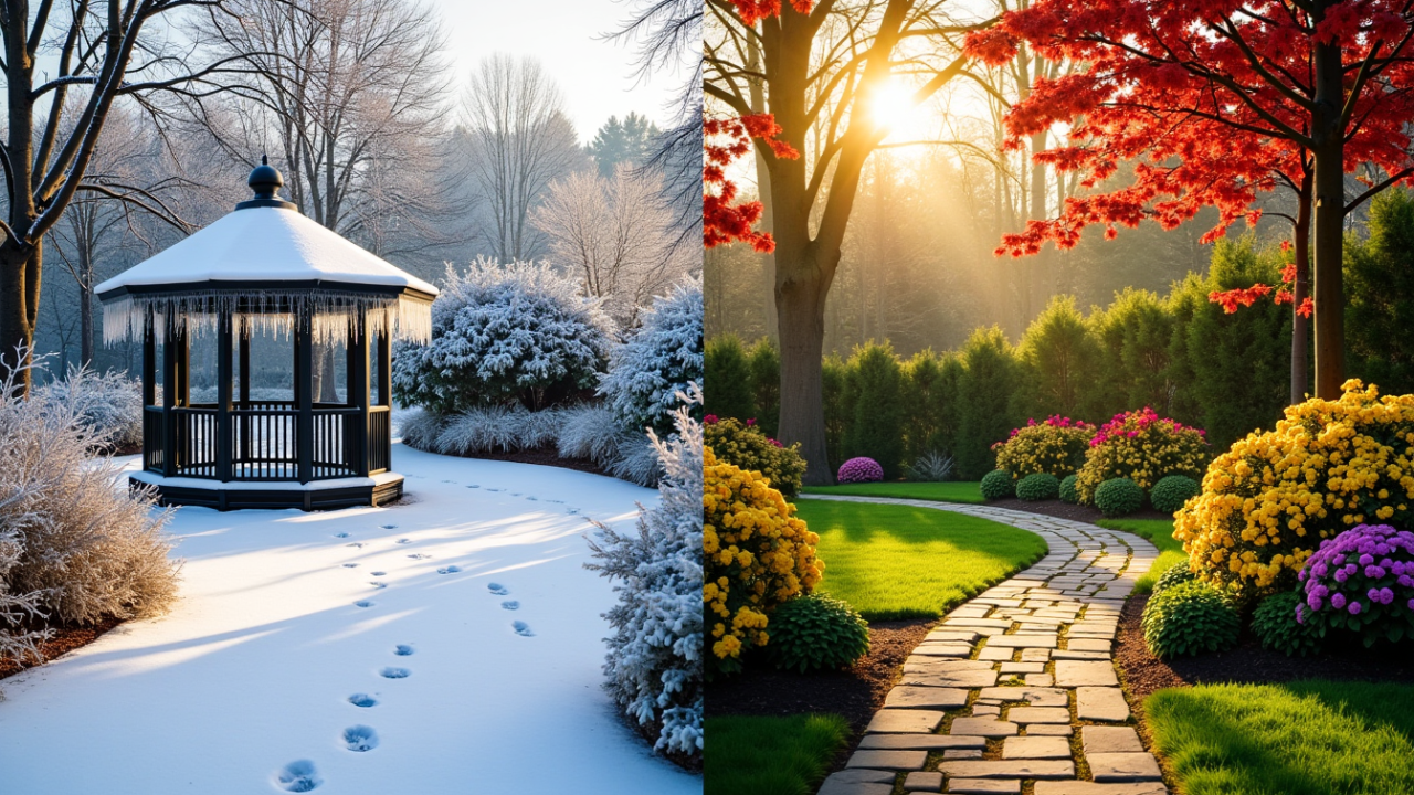 Jardin d'hiver vs jardin d'été : idées pour chaque saison